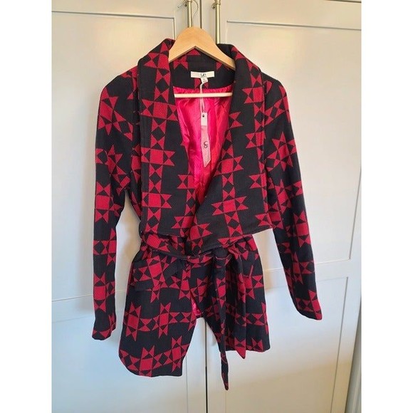 YA Los Angeles Wrap Jacket - Tie Waist -Size L - Picture 1 of 9